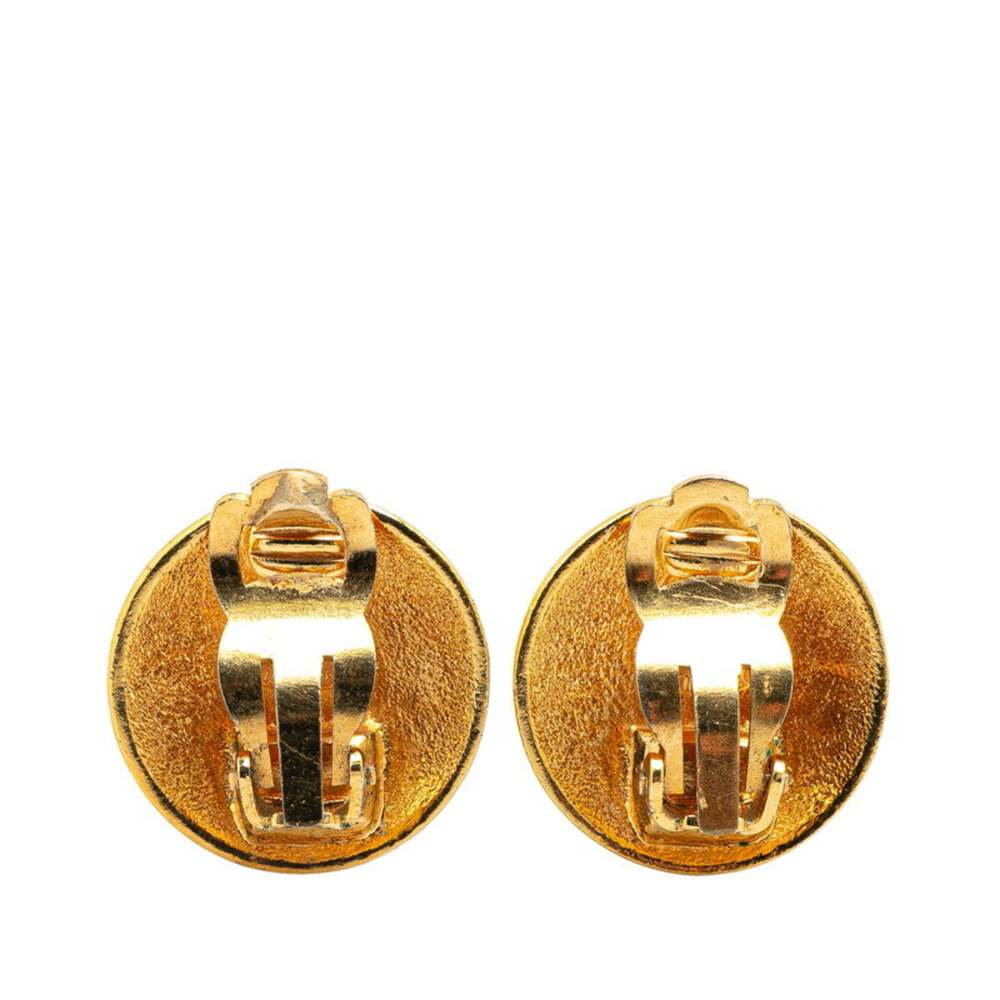 Chanel Cc Logo Round Clip-On Earrings #209122C61B - Picture 2 of 3